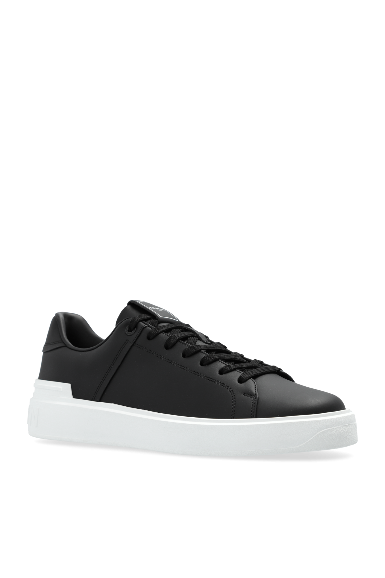 スニーカー BALMAIN Men Sneakers EM1VI360TNCJEJW Black Balmain Swan suede and patent leather sneakers - Men | BALMAIN